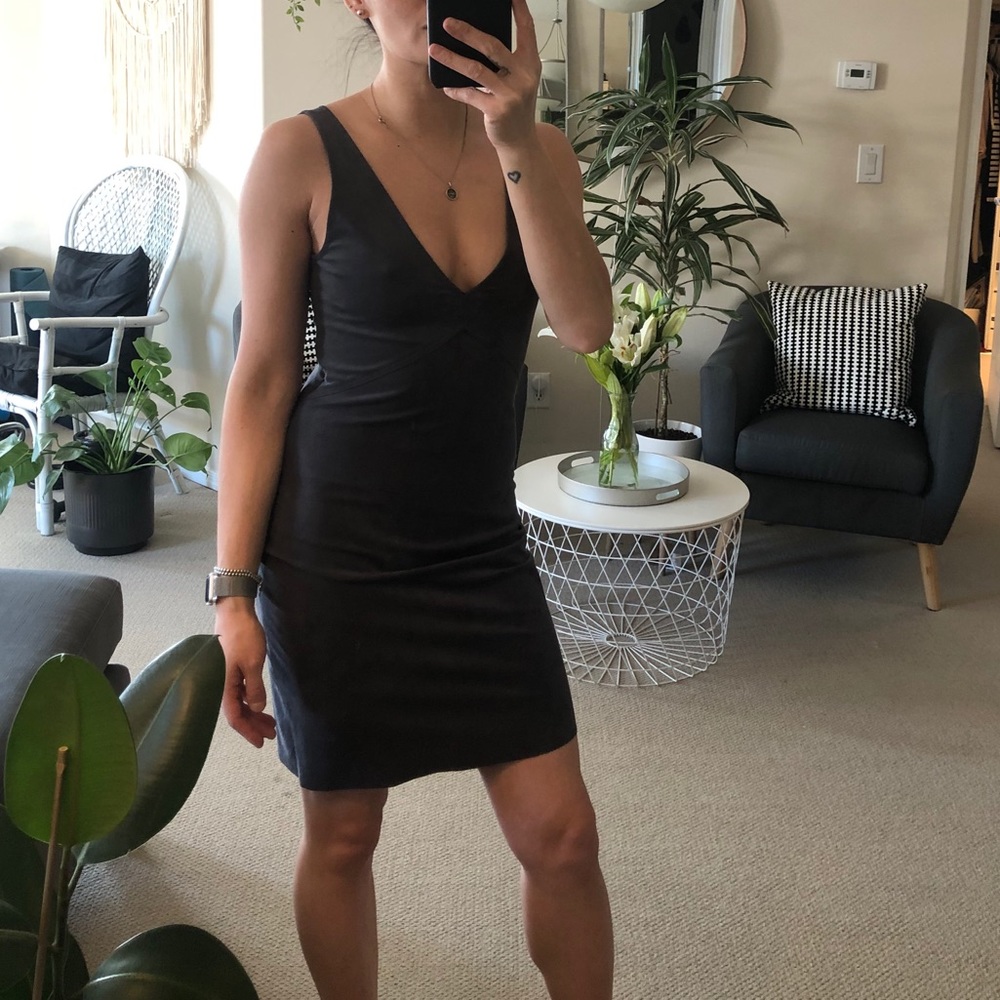 Wilfred faux suede grey dress
